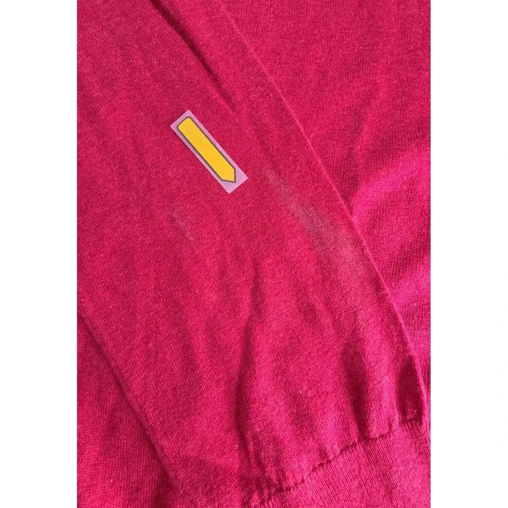 Banana Republic Sweater Mens Large Silk Linen Blend Lightweight V Neck RED NWT